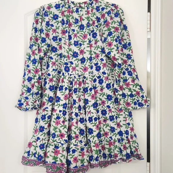 Pretty cotton floral tunic top or mini dress in very good condition! - Picture 5 of 8